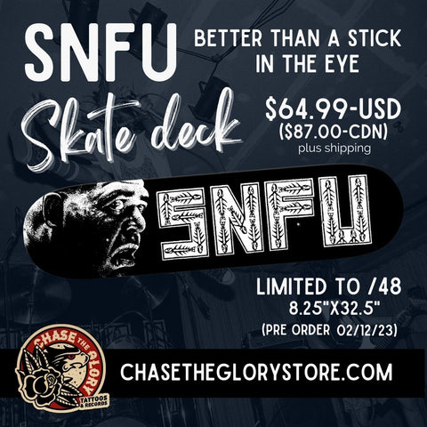 89' Stick Tour Skate Deck black/white 8.25 x 32.5